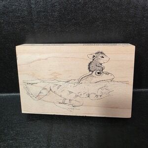 House Mouse Designs‎ Frog Floating Wood Mounted Rubber Stamp 1998 Stampa Rosa 45